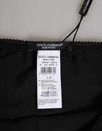 Dolce & Gabbana Black Silk Stretch High Waist Panty Underwear - Zeiniez