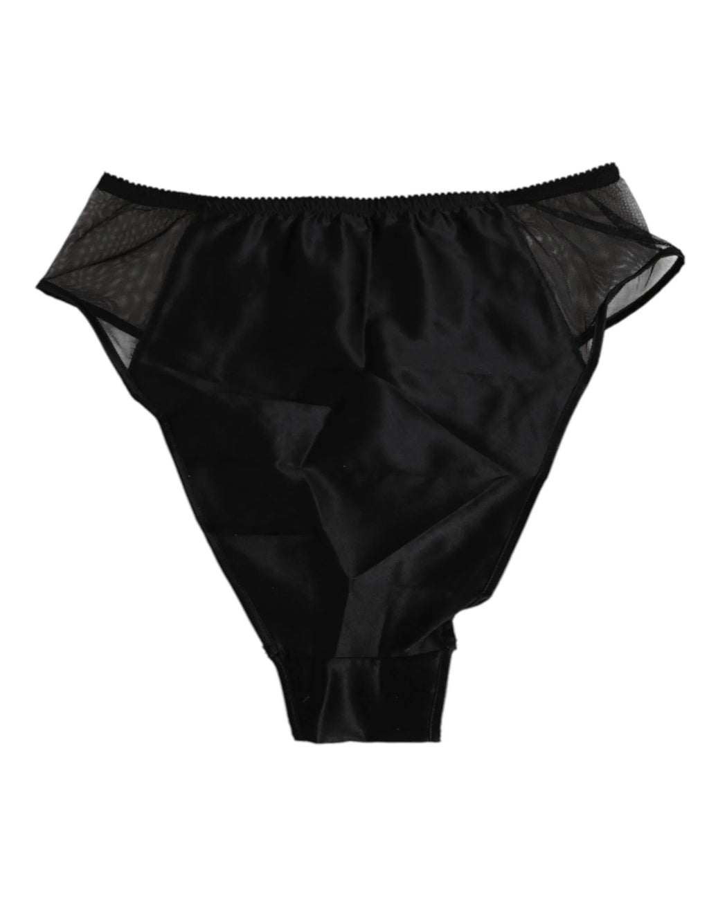 Dolce & Gabbana Black Silk Stretch High Waist Panty Underwear - Zeiniez