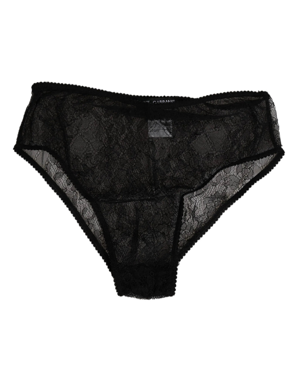 Dolce & Gabbana Black Nylon Stretch High Waist Panty Underwear - Zeiniez