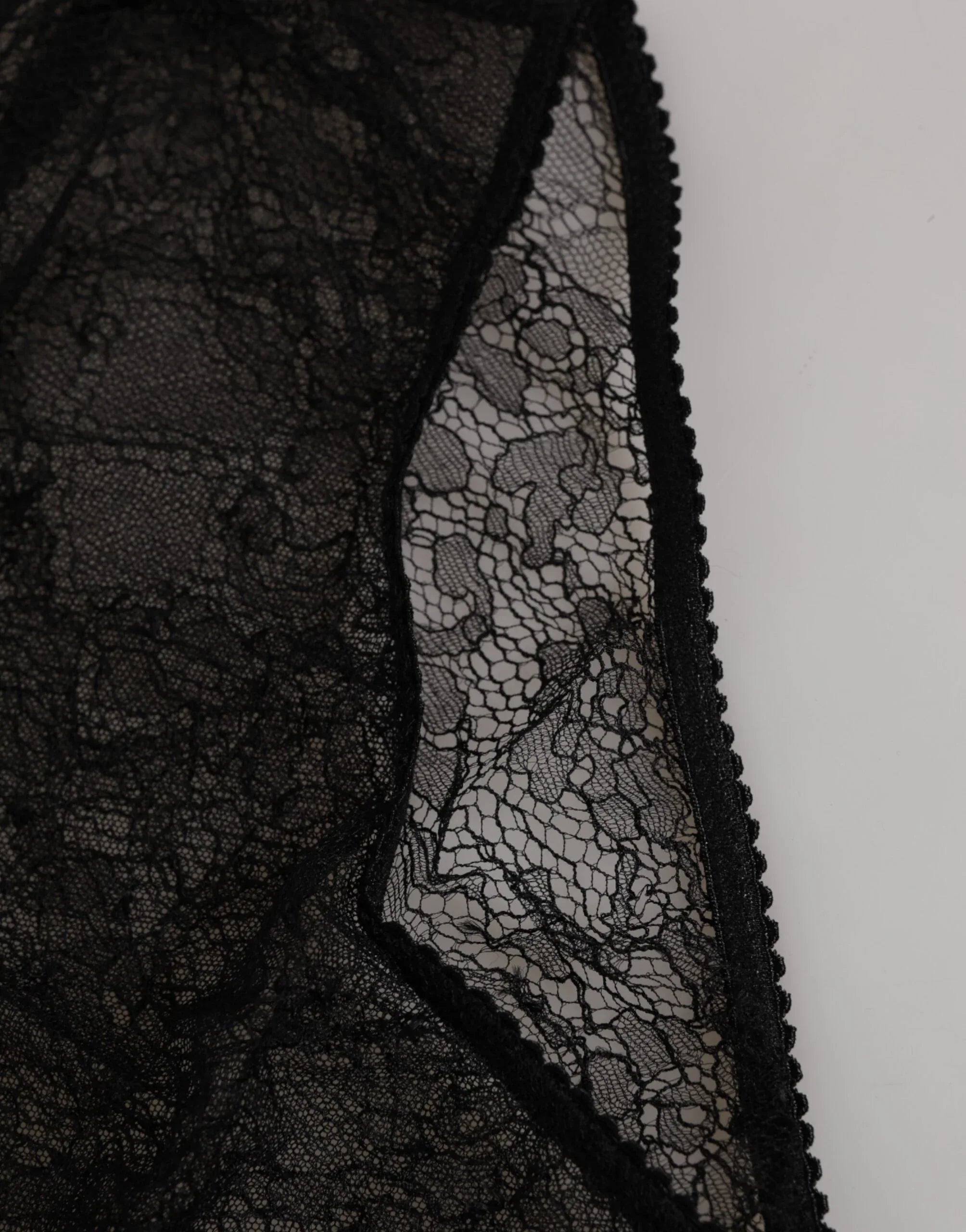 Dolce & Gabbana Black Nylon Stretch High Waist Panty Underwear - Zeiniez