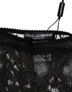 Dolce & Gabbana Black Nylon Stretch High Waist Panty Underwear - Zeiniez