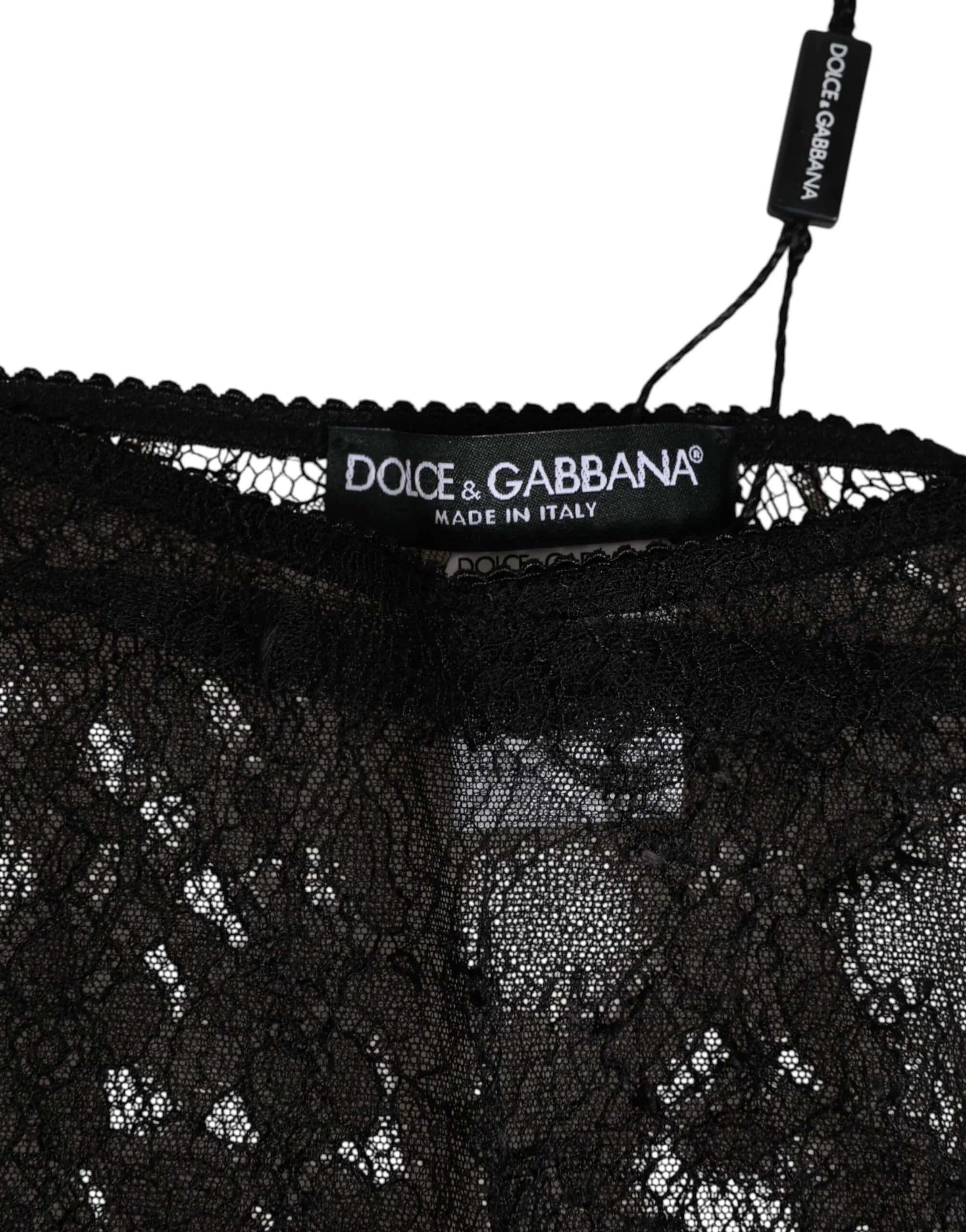 Dolce & Gabbana Black Nylon Stretch High Waist Panty Underwear - Zeiniez