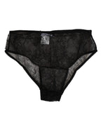 Dolce & Gabbana Black Nylon Stretch High Waist Panty Underwear - Zeiniez