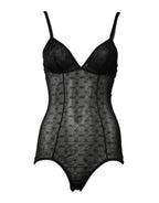 Dolce & Gabbana Black Nylon Stretch Bodysuit Lingerie Underwear - Zeiniez