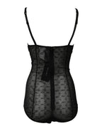 Dolce & Gabbana Black Nylon Stretch Bodysuit Lingerie Underwear - Zeiniez