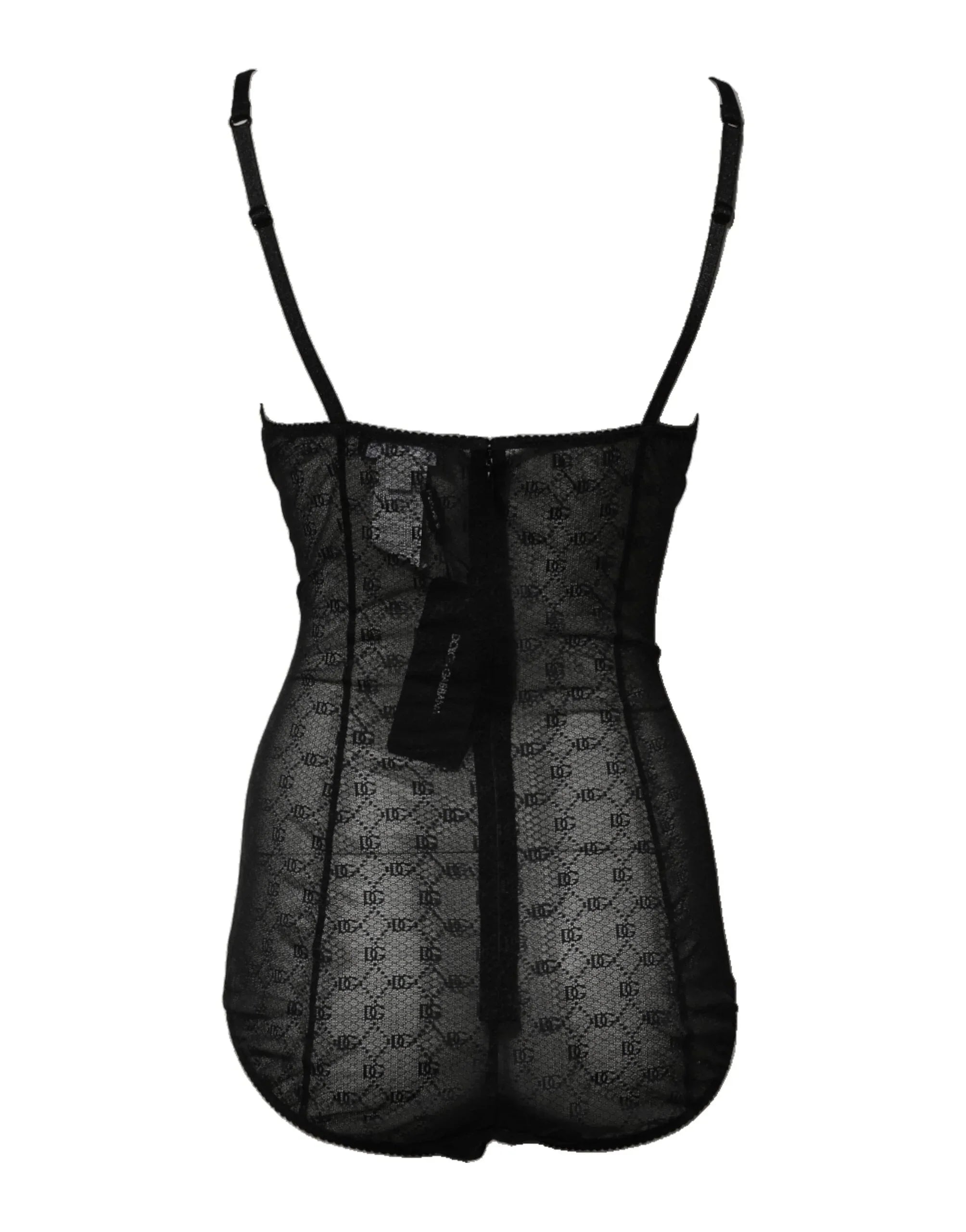 Dolce & Gabbana Black Nylon Stretch Bodysuit Lingerie Underwear - Zeiniez