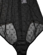 Dolce & Gabbana Black Nylon Stretch Bodysuit Lingerie Underwear - Zeiniez