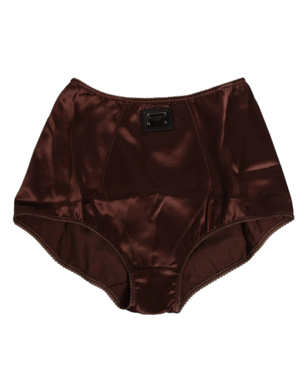 Dolce & Gabbana Brown Silk Stretch High Waist Girdle Underwear - Zeiniez