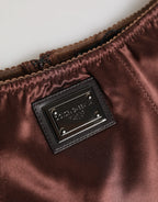 Dolce & Gabbana Brown Silk Stretch High Waist Girdle Underwear - Zeiniez