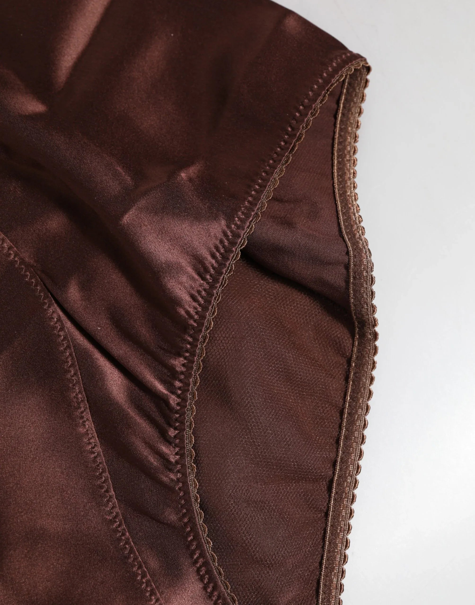 Dolce & Gabbana Brown Silk Stretch High Waist Girdle Underwear - Zeiniez