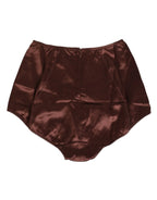Dolce & Gabbana Brown Silk Stretch High Waist Girdle Underwear - Zeiniez