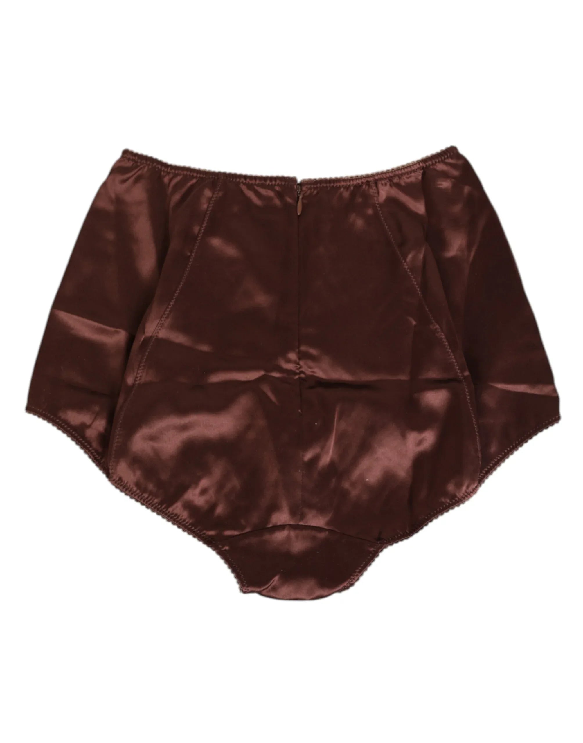 Dolce & Gabbana Brown Silk Stretch High Waist Girdle Underwear - Zeiniez