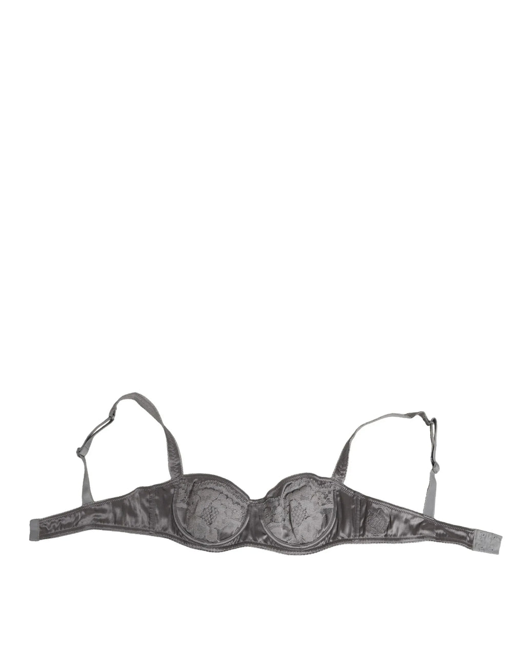 Dolce & Gabbana Gray Silk Underwired Balconette Bra Underwear - Zeiniez