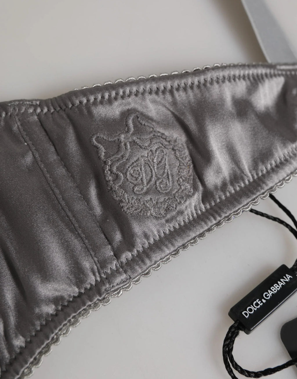 Dolce & Gabbana Gray Silk Underwired Balconette Bra Underwear - Zeiniez