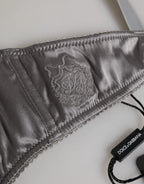 Dolce & Gabbana Gray Silk Underwired Balconette Bra Underwear - Zeiniez