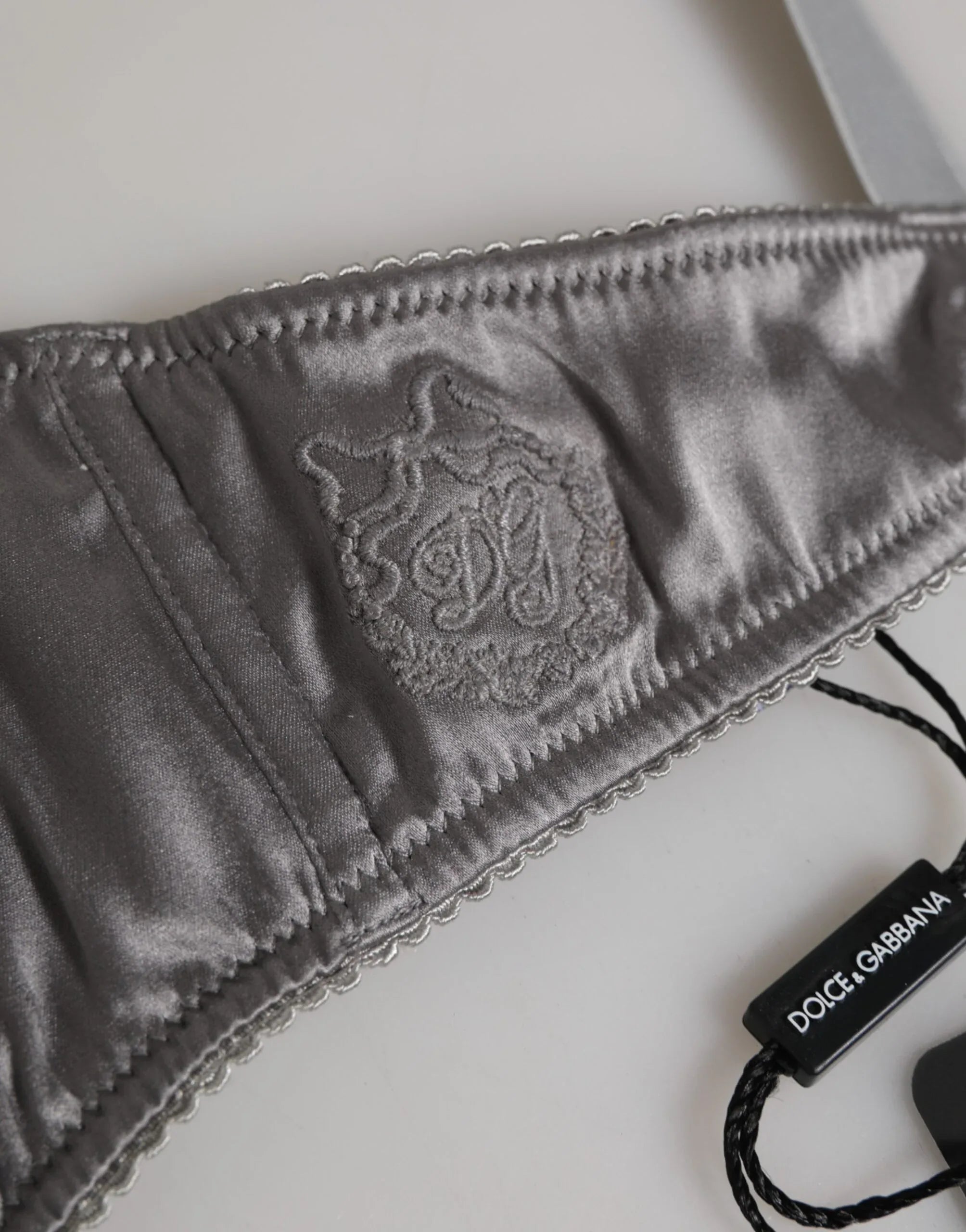 Dolce & Gabbana Gray Silk Underwired Balconette Bra Underwear - Zeiniez