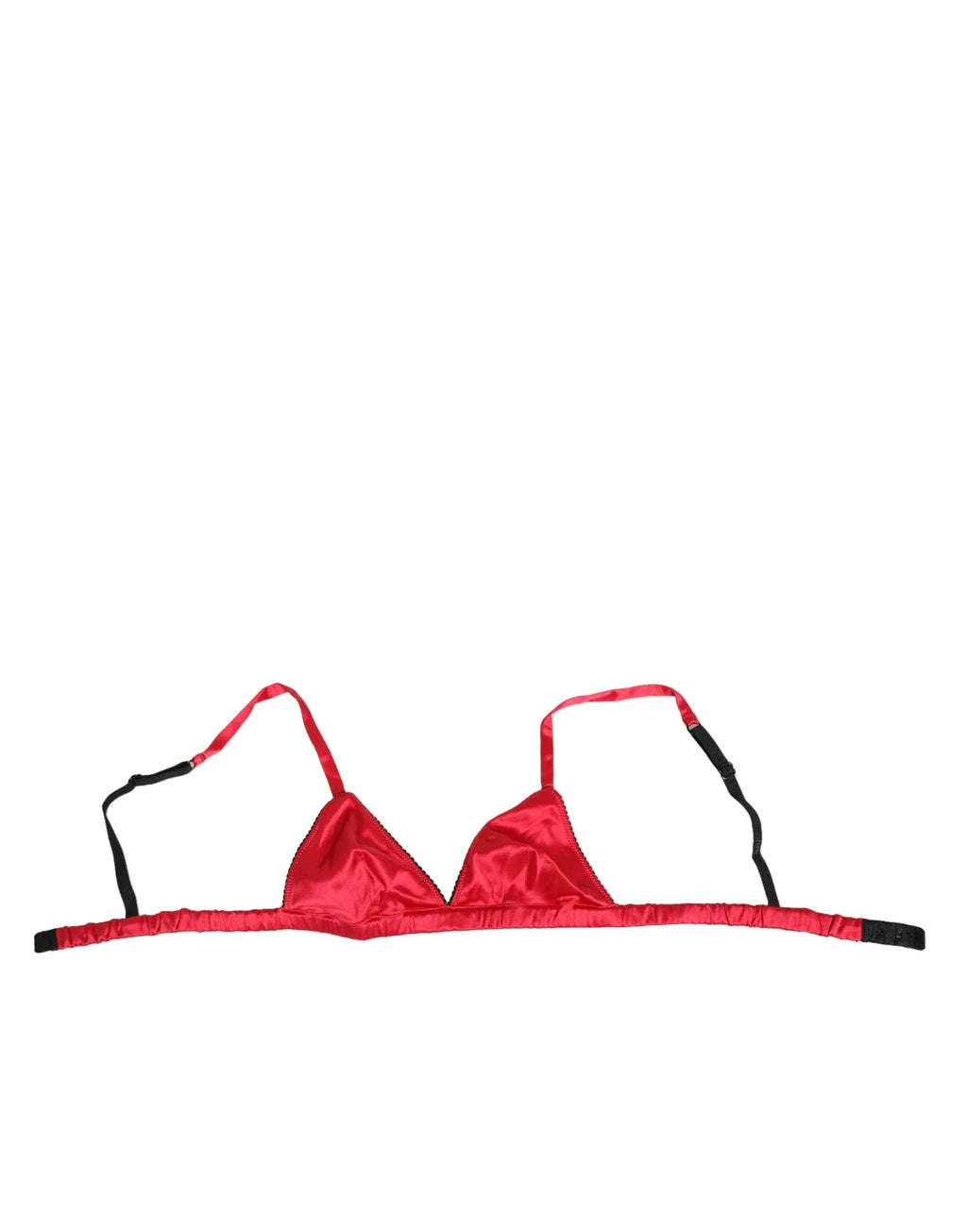 Dolce & Gabbana Red Silk Satin Triangle Soft Cup Br Underwear - Zeiniez