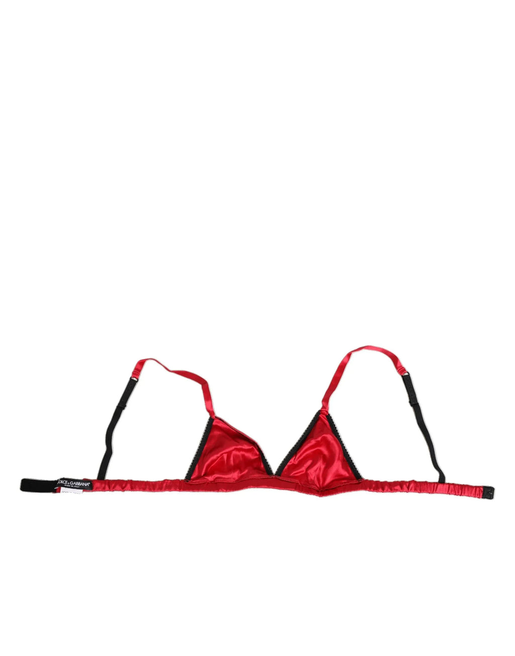 Dolce & Gabbana Red Silk Satin Triangle Soft Cup Br Underwear - Zeiniez