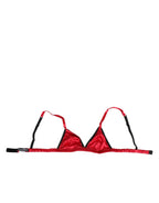Dolce & Gabbana Red Silk Satin Triangle Soft Cup Br Underwear - Zeiniez