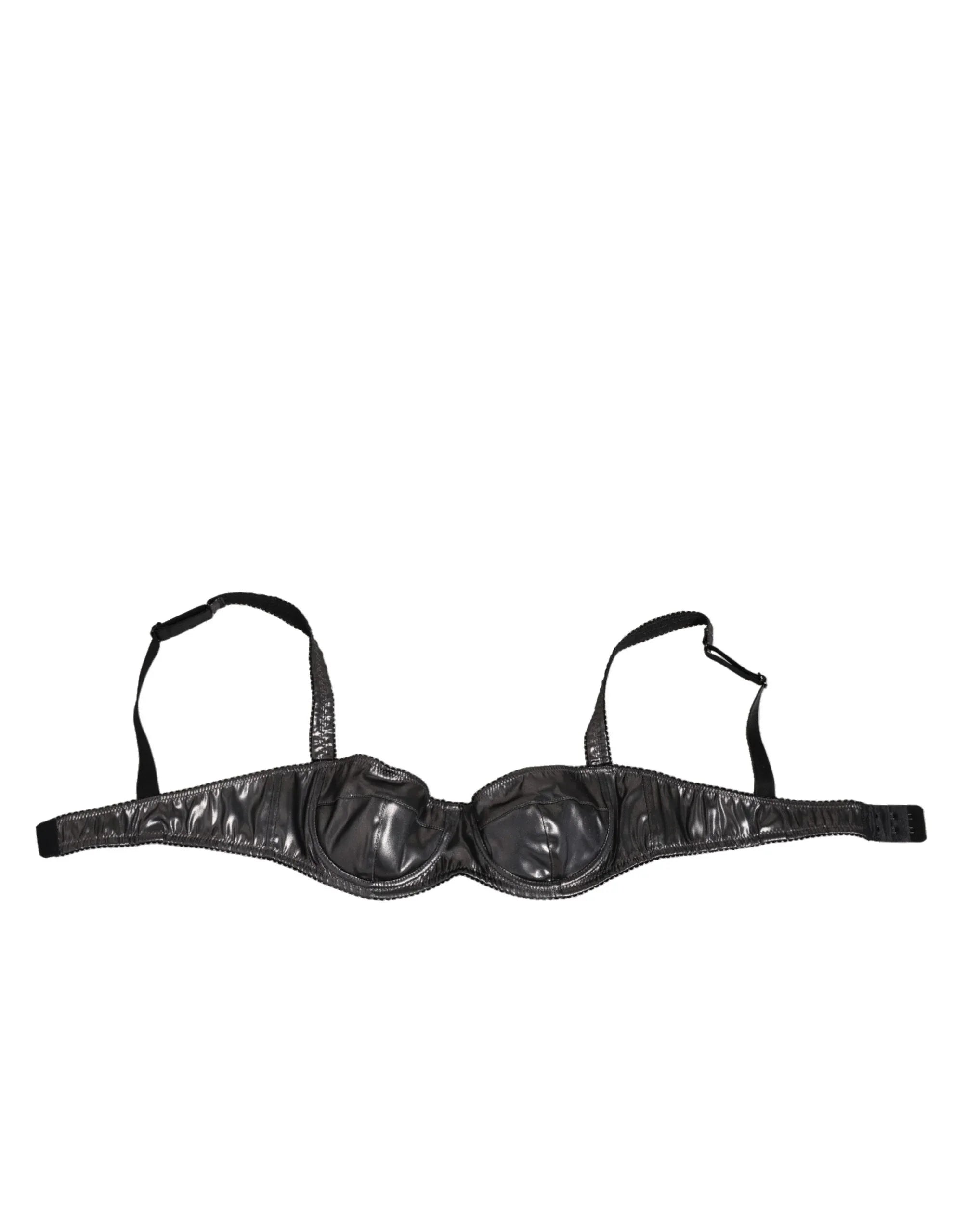 Dolce & Gabbana Black Acetate Stretch Balconette Bra Underwear - Zeiniez