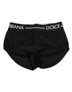 Dolce & Gabbana Black Nylon Logo Waistband Shorts Underwear - Zeiniez