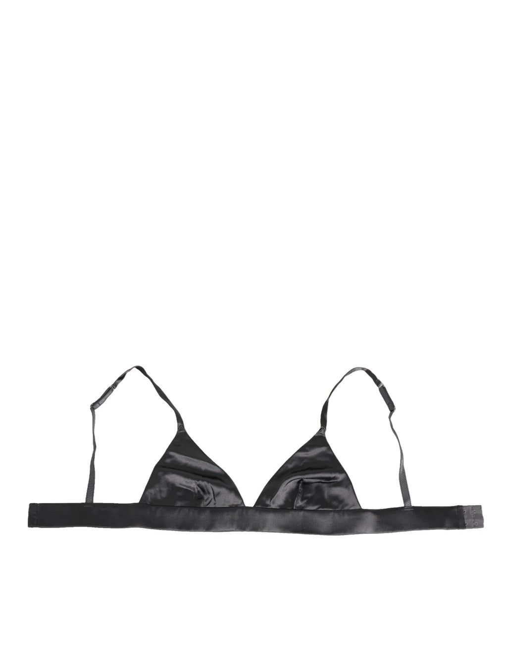 Dolce & Gabbana Black Silk Satin Triangle Soft Cup Underwear - Zeiniez