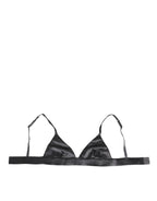 Dolce & Gabbana Black Silk Satin Triangle Soft Cup Underwear - Zeiniez