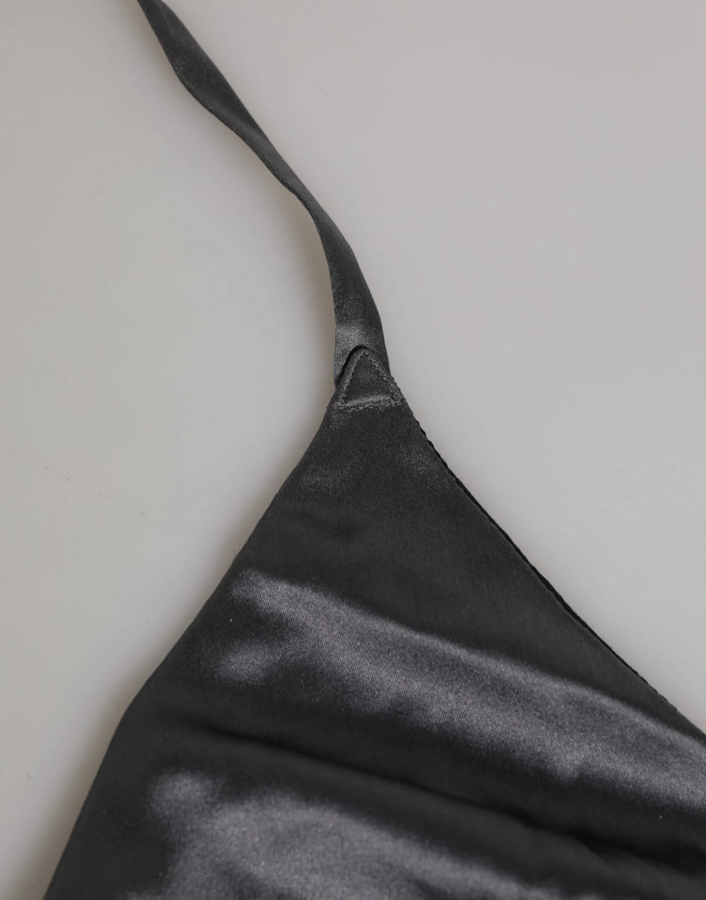 Dolce & Gabbana Black Silk Satin Triangle Soft Cup Underwear - Zeiniez