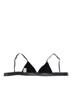 Dolce & Gabbana Black Silk Satin Triangle Soft Cup Underwear - Zeiniez