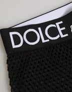Dolce & Gabbana Black Cotton Logo Shorts Midi Trouser Underwear - Zeiniez