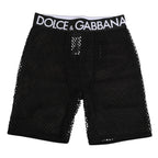 Dolce & Gabbana Black Cotton Logo Shorts Midi Trouser Underwear - Zeiniez