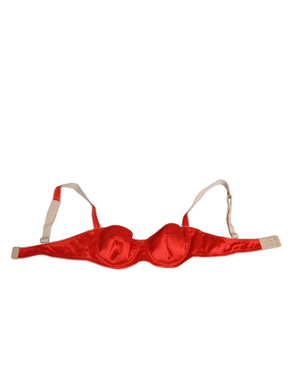 Dolce & Gabbana Red Silk Satin Underwire Bra Semi-Pad Underwear - Zeiniez