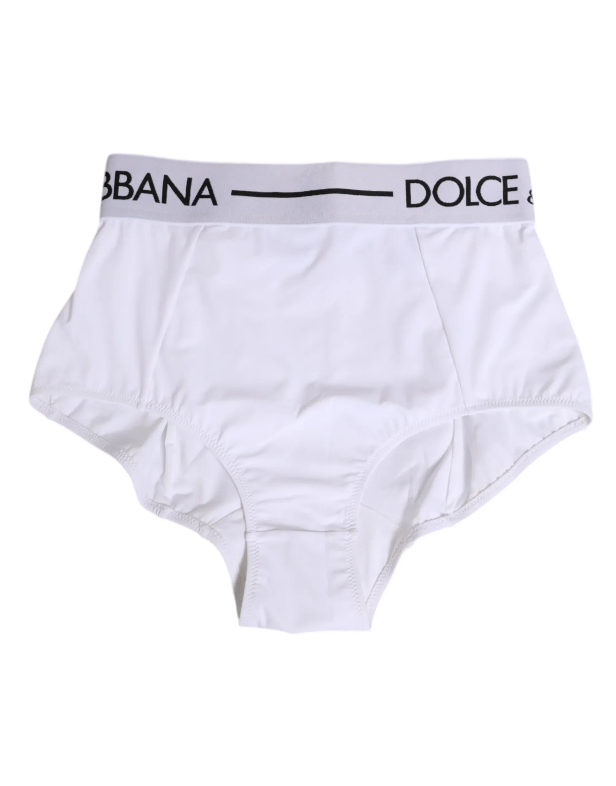 Dolce & Gabbana White Nylon Logo Waistband Coulotte Underwear - Zeiniez