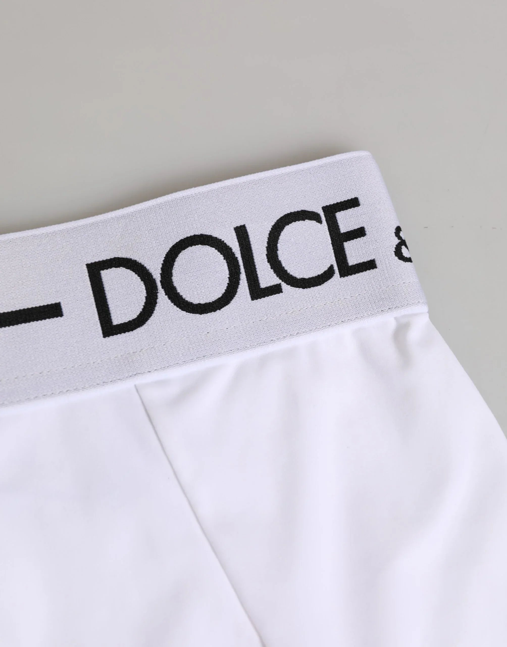 Dolce & Gabbana White Nylon Logo Waistband Coulotte Underwear - Zeiniez