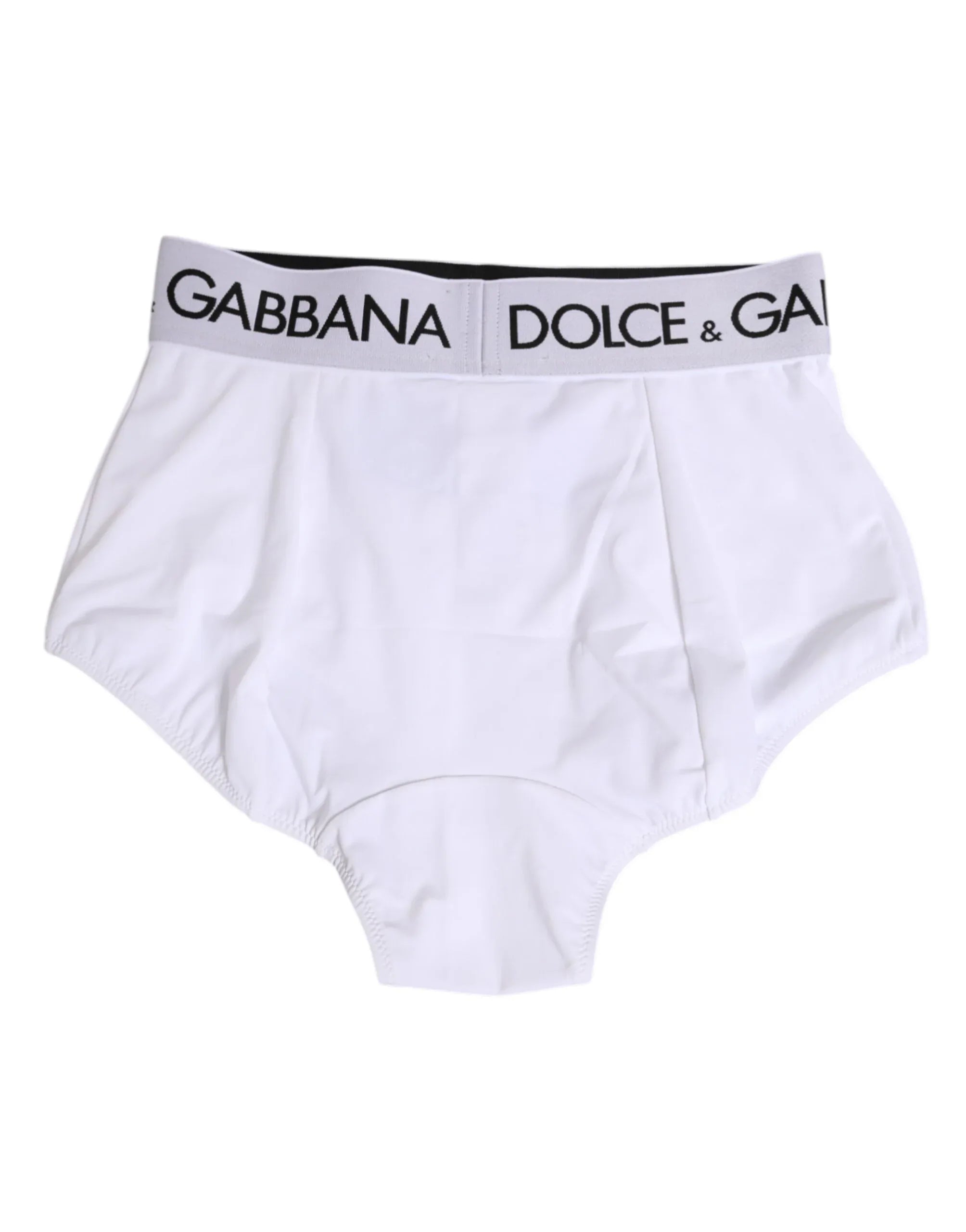 Dolce & Gabbana White Nylon Logo Waistband Coulotte Underwear - Zeiniez