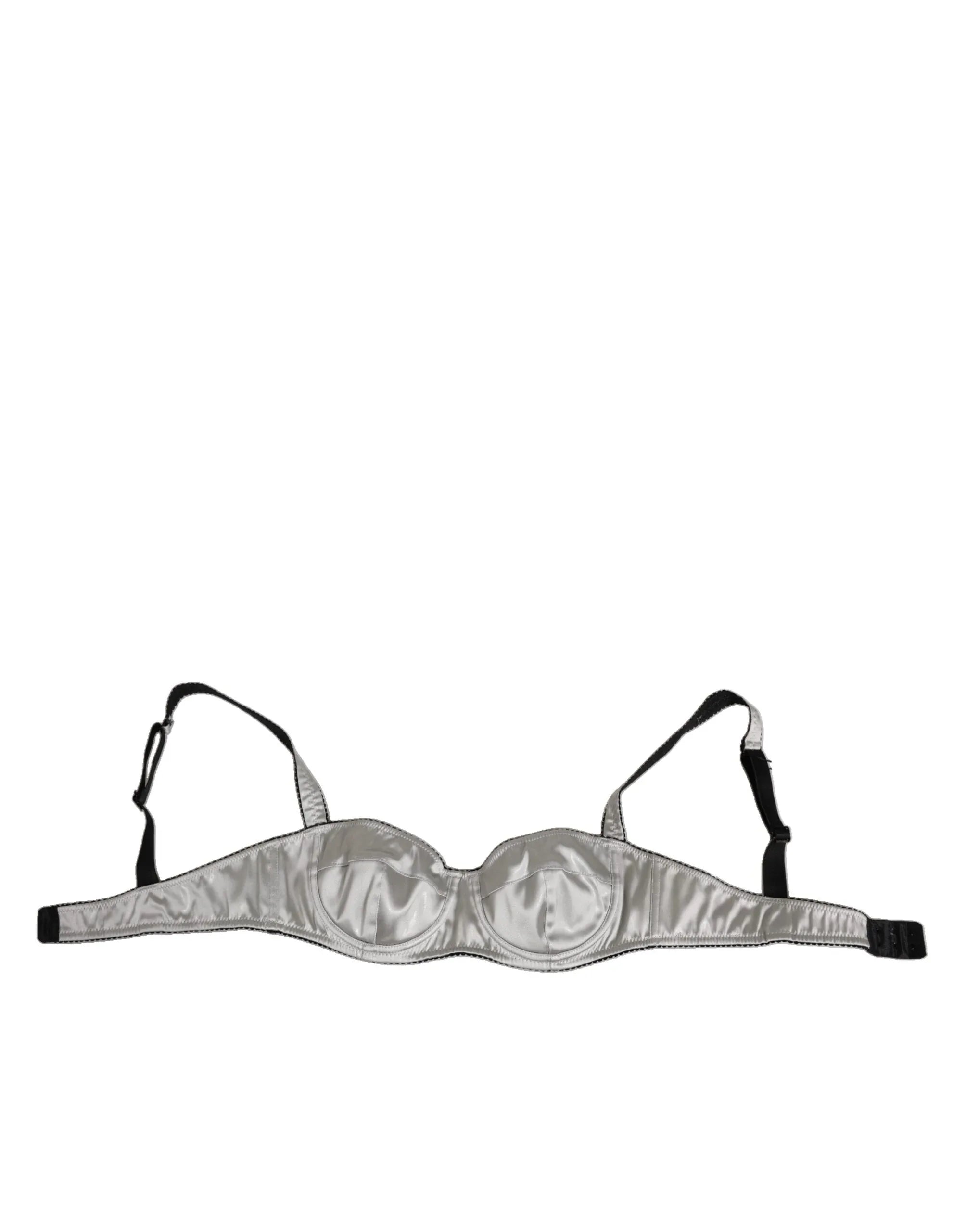 Dolce & Gabbana Gray Acetate Stretch Balconcino Bra Underwear - Zeiniez