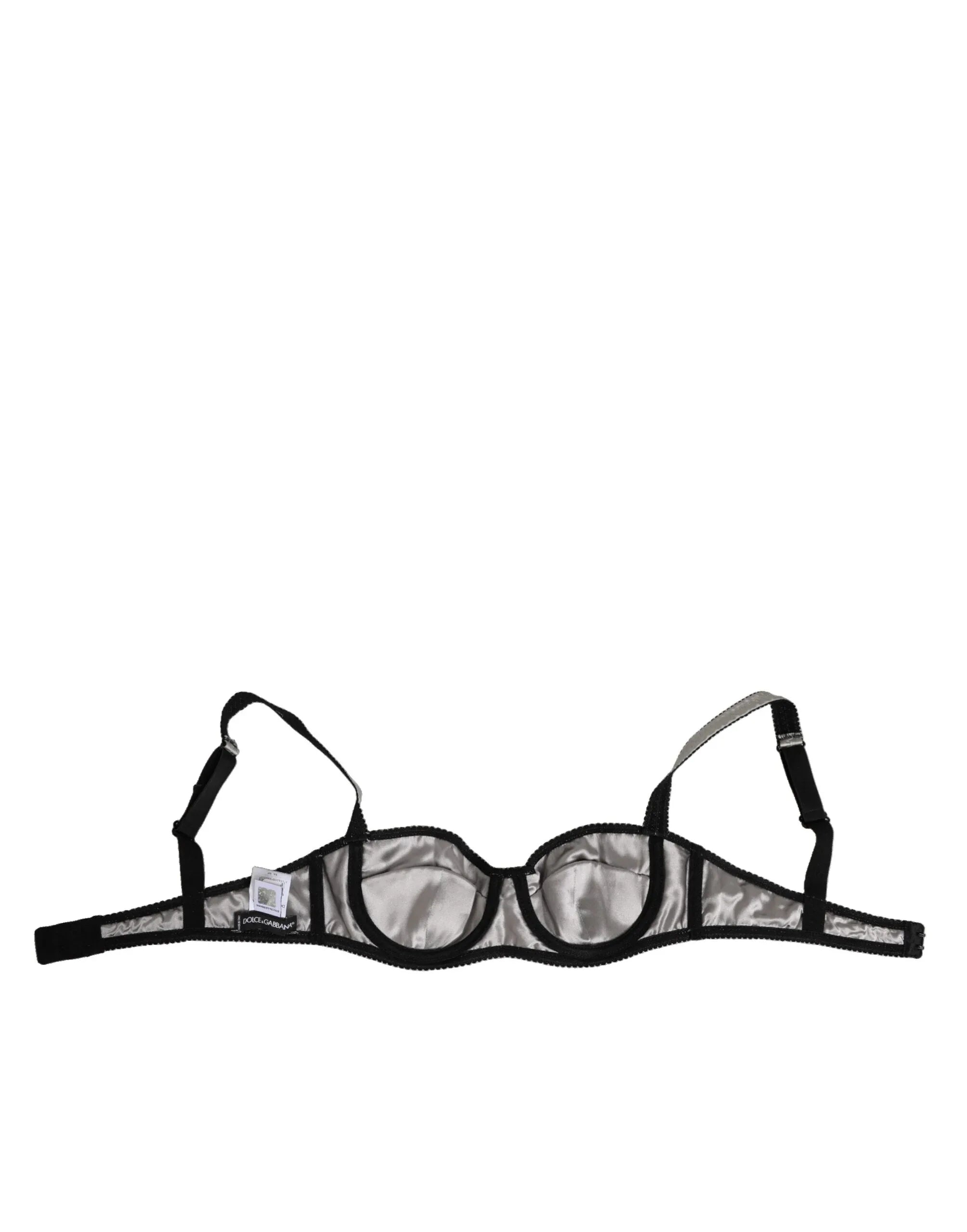 Dolce & Gabbana Gray Acetate Stretch Balconcino Bra Underwear - Zeiniez