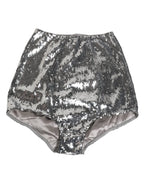 Dolce & Gabbana Silver Nylon Sequined Slip Girdle Panty Underwear - Zeiniez