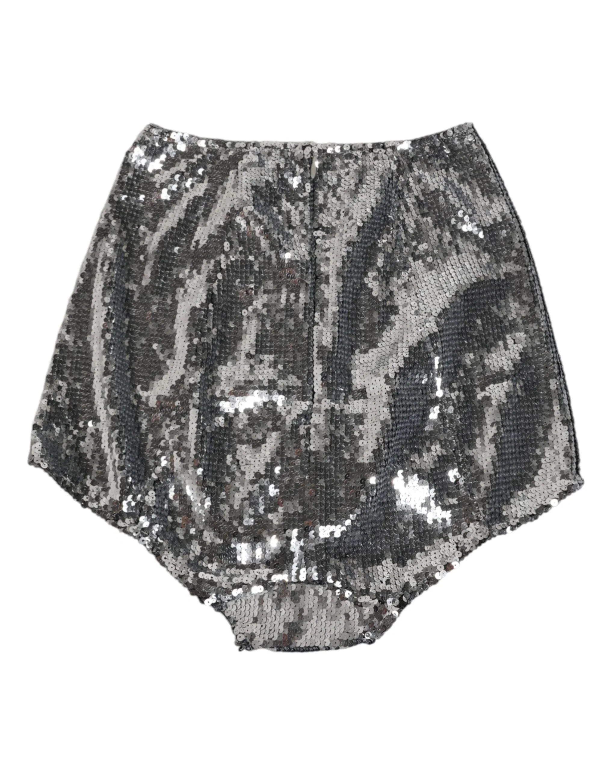 Dolce & Gabbana Silver Nylon Sequined Slip Girdle Panty Underwear - Zeiniez
