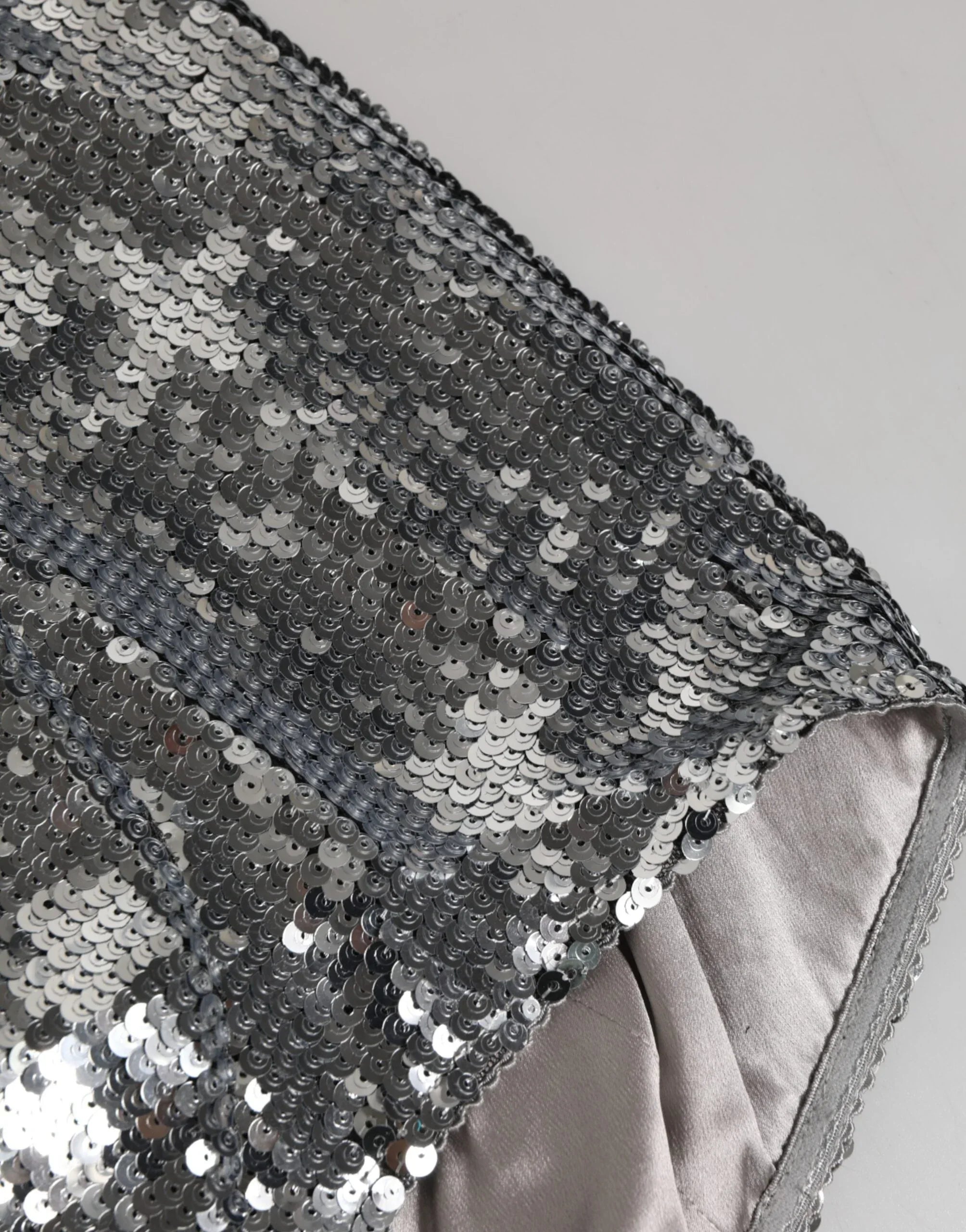 Dolce & Gabbana Silver Nylon Sequined Slip Girdle Panty Underwear - Zeiniez