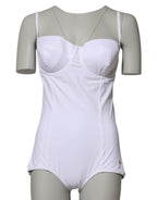 Dolce & Gabbana White Padded Balconette One Piece Swimwear