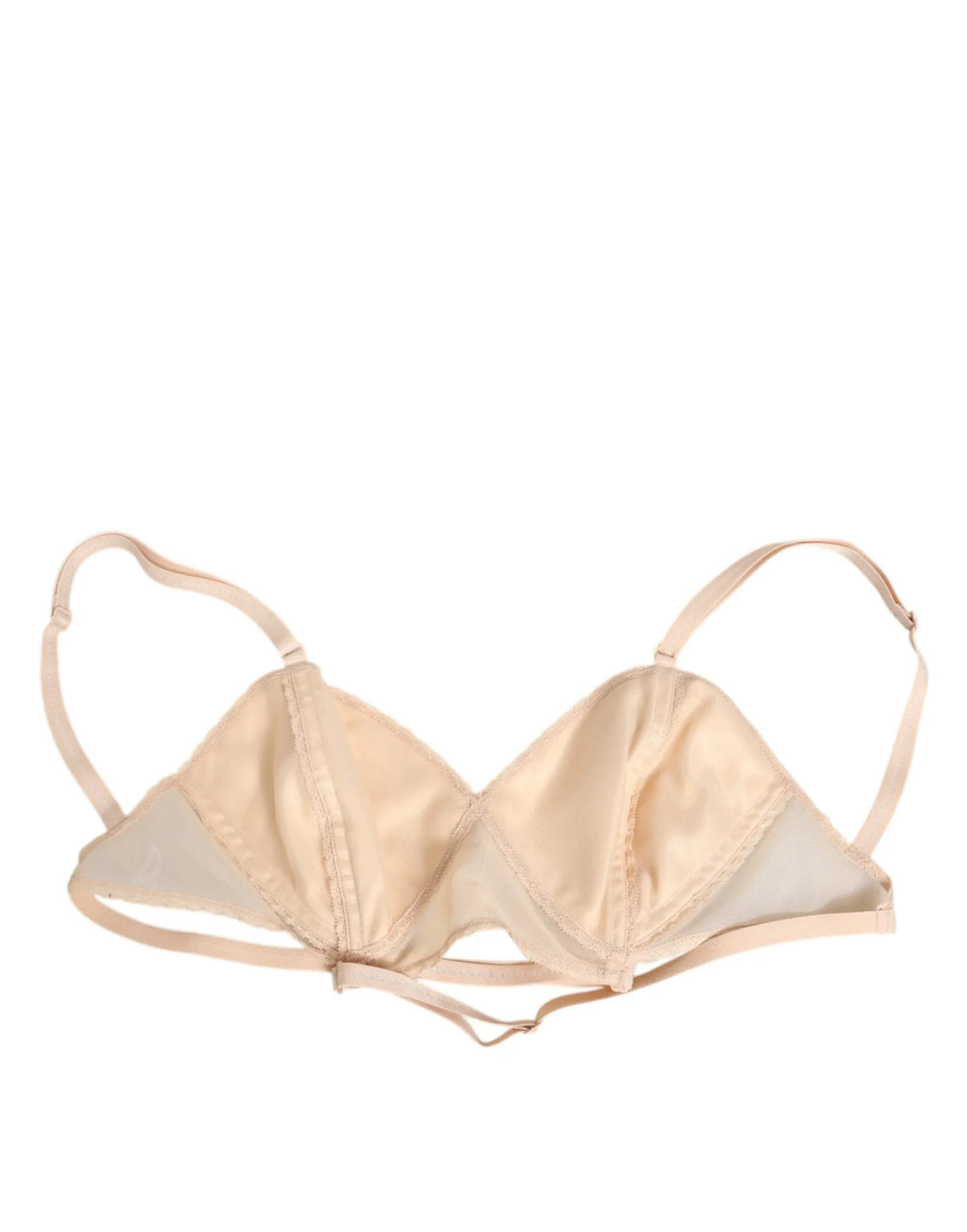 Dolce & Gabbana Beige Nylon Triangle Soft Cup Brassiere Underwear - Zeiniez