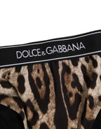 Dolce & Gabbana Brown Leopard Nylon High Waist Panty Underwear - Zeiniez