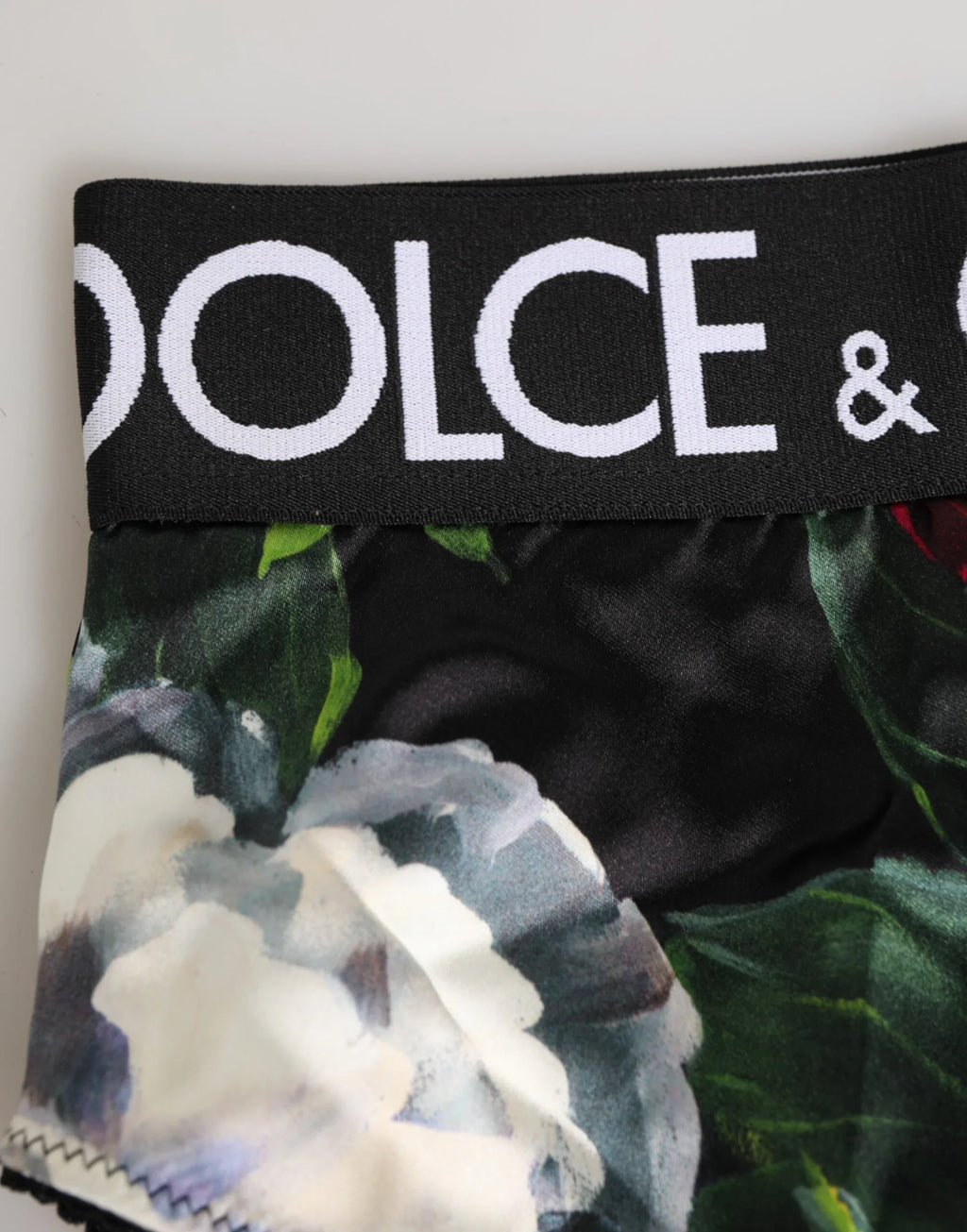 Dolce & Gabbana Black Floral Print High Waist Panty Underwear - Zeiniez