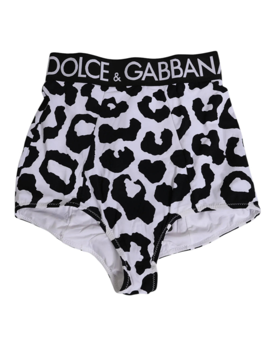 Dolce & Gabbana White Leopard Nylon High Waist Girdle Underwear - Zeiniez