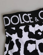 Dolce & Gabbana White Leopard Nylon High Waist Girdle Underwear - Zeiniez