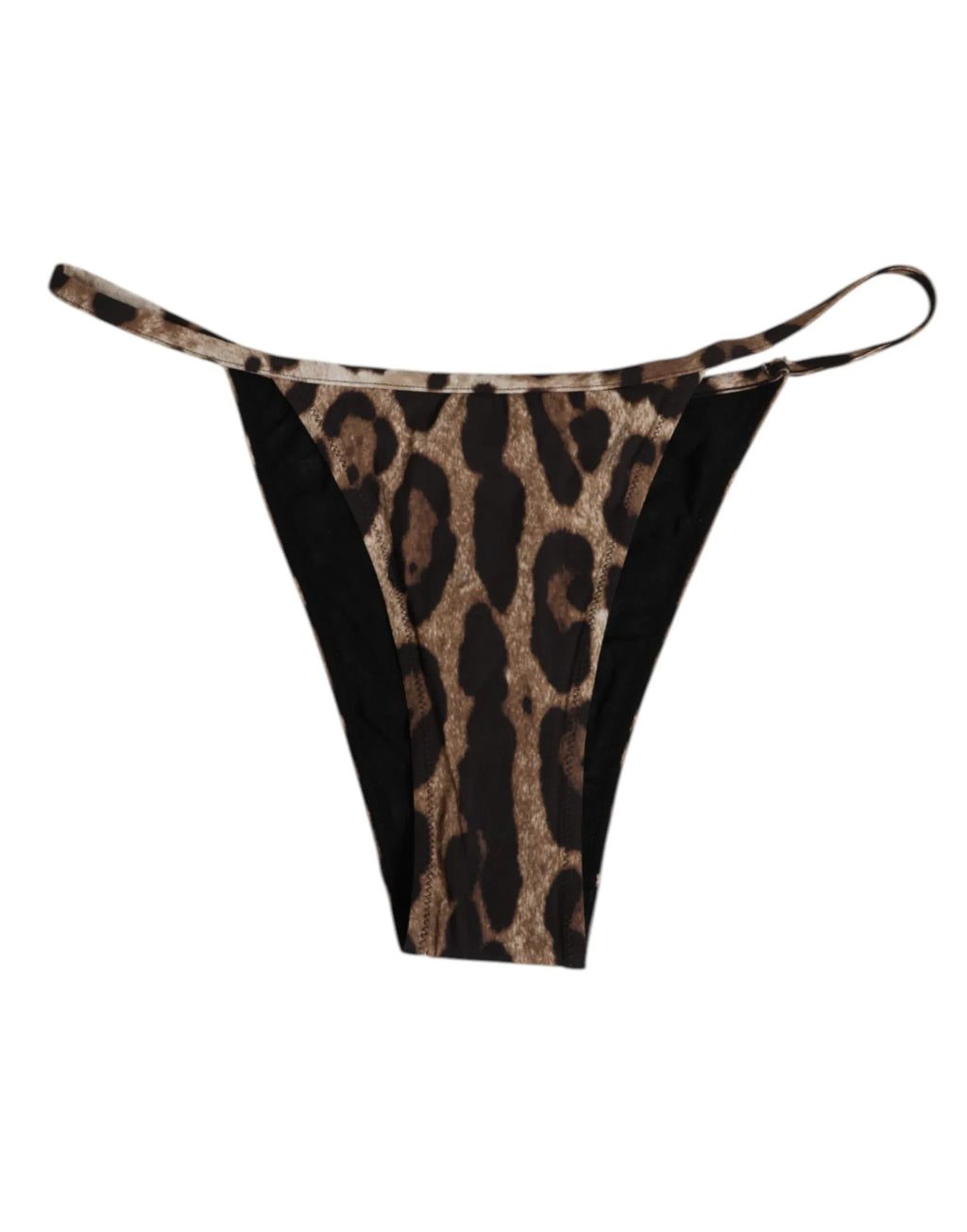 Dolce & Gabbana Brown Leopard Triangle Tanga Panty Underwear - Zeiniez