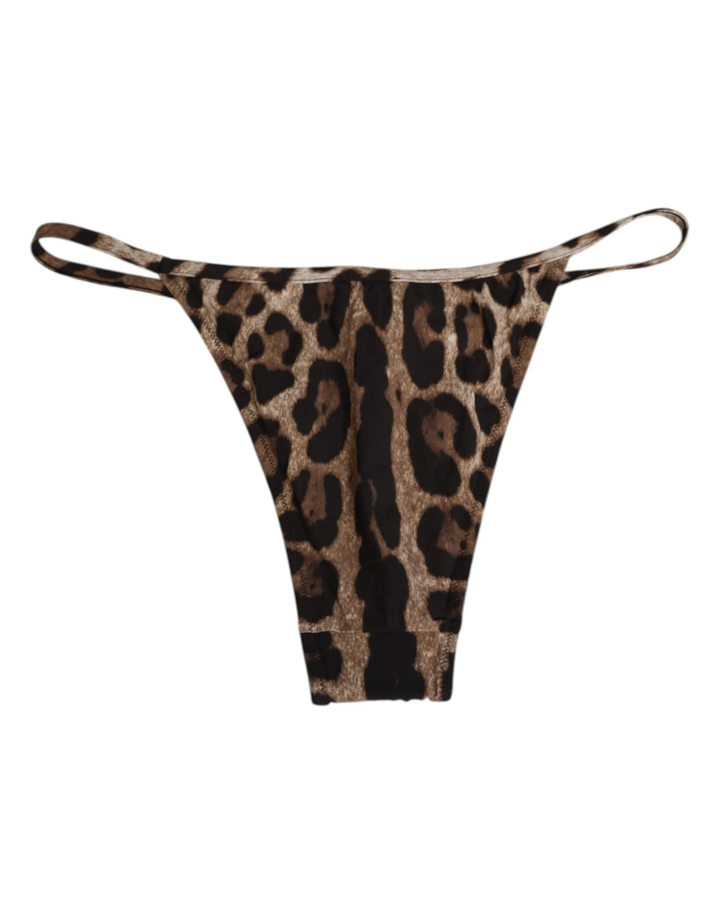 Dolce & Gabbana Brown Leopard Triangle Tanga Panty Underwear - Zeiniez