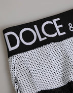 Dolce & Gabbana Black White Sequin High Waist Panty Underwear - Zeiniez