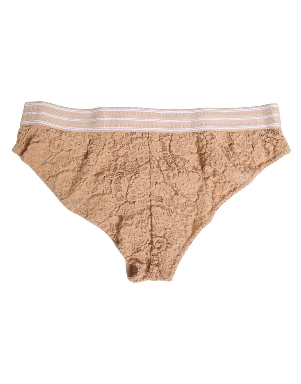 Dolce & Gabbana Beige Lace Nylon High Waist Panty Underwear - Zeiniez